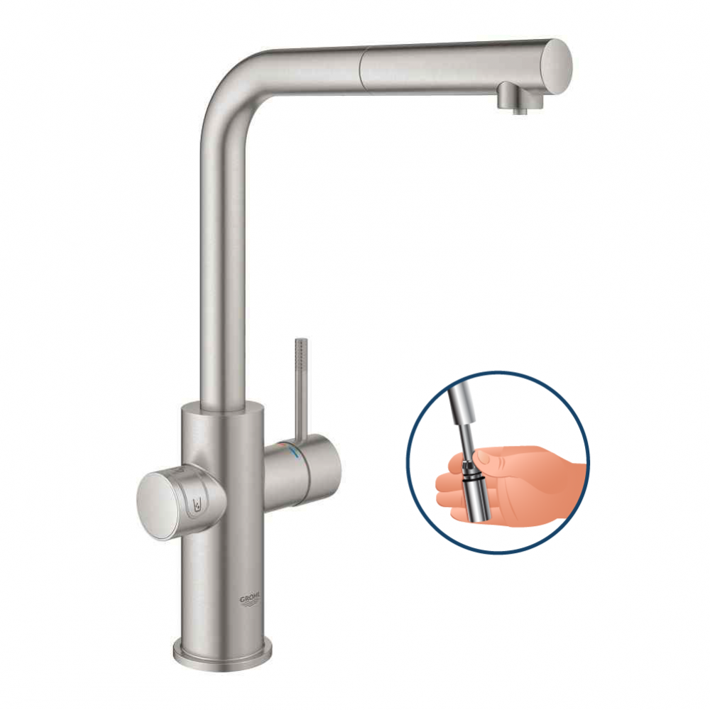 GROHE Blue Home OHM sink L-spout udtræk