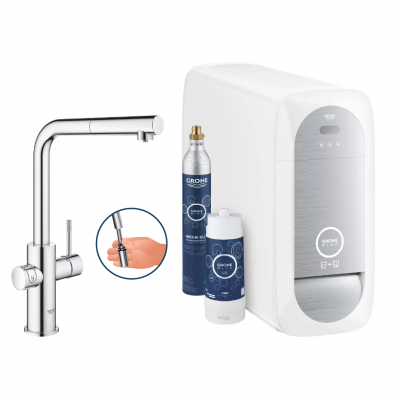 GROHE BLUE HOME L-TUD med udtræk - Starter Kit