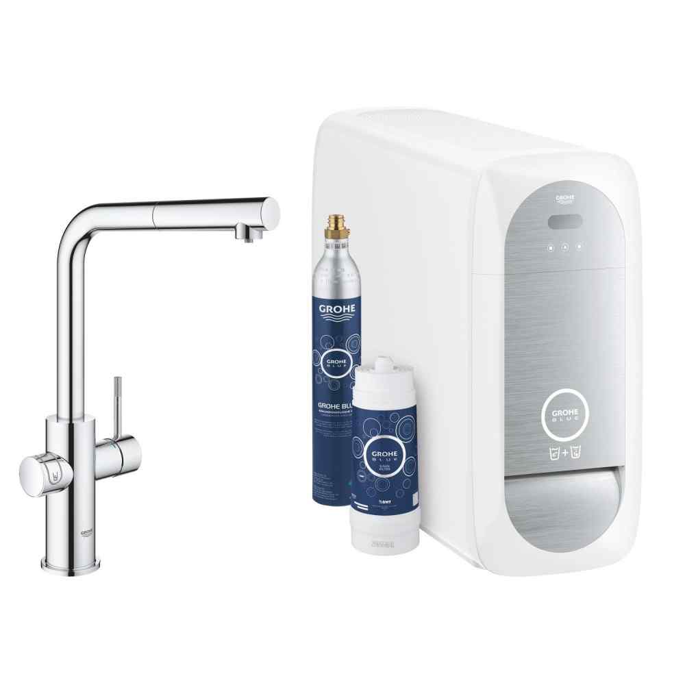 GROHE Blue Home - L-pip - Utdragsbar - Krom Grohe Blue Home