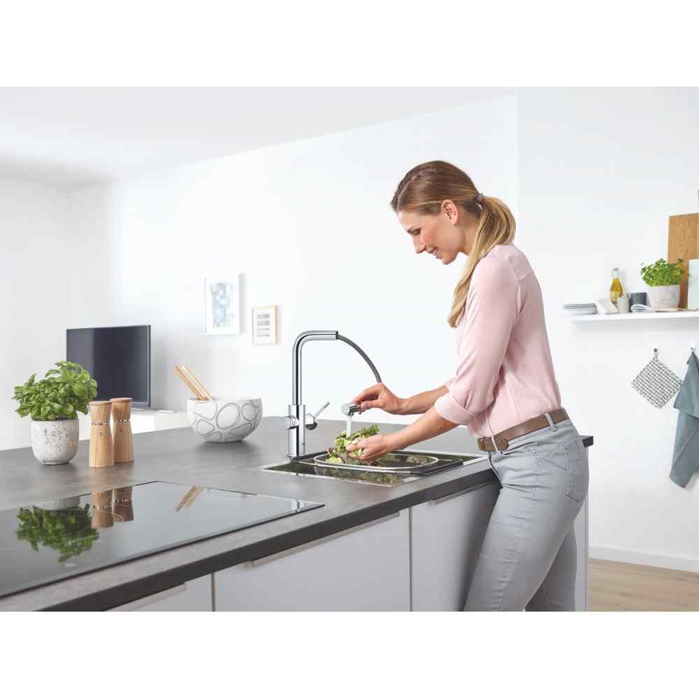 GROHE Blue Home - L-pip - Utdragsbar - Krom Grohe Blue Home