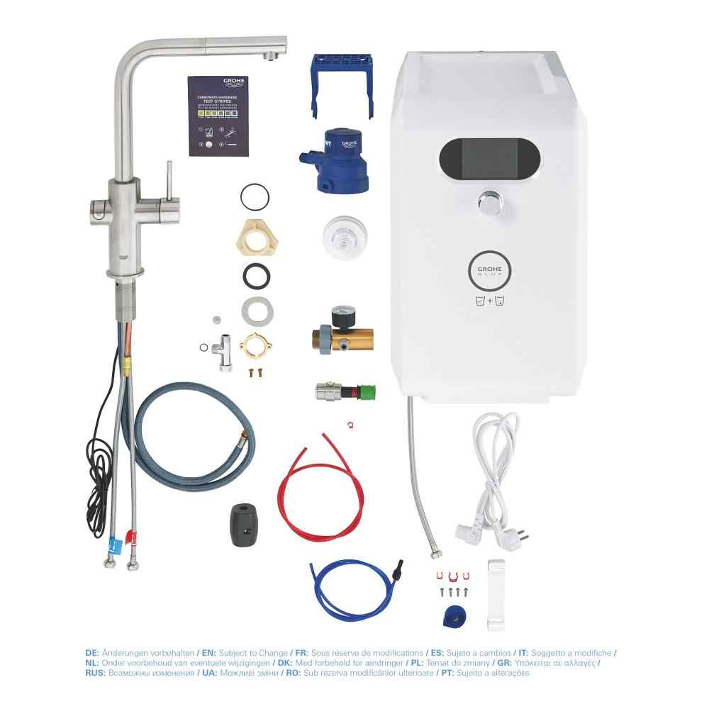 GROHE Blue Professional - L-pip - Utdragbar - Supersteel GROHE Blue Pro