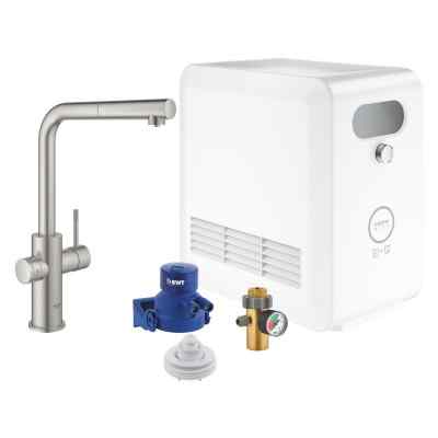 GROHE Blue Professional - L-pip - Utdragbar - Supersteel GROHE Blue Pro