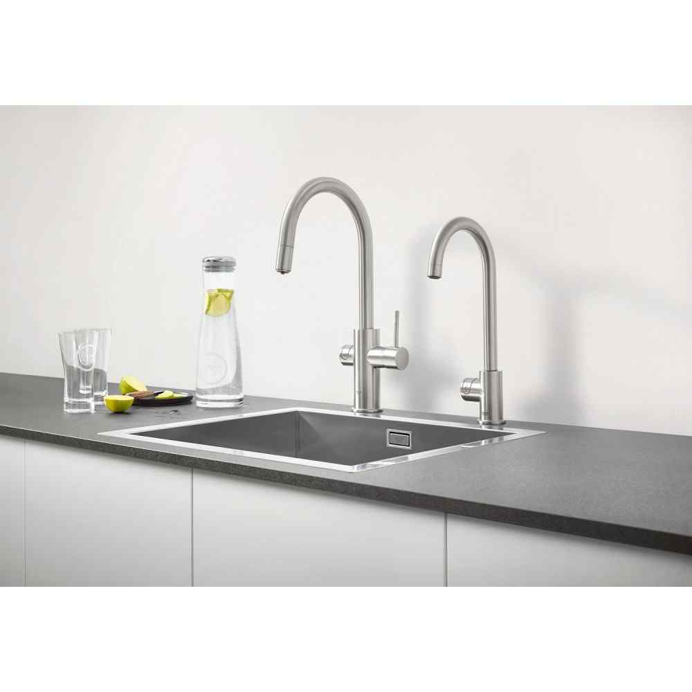 GROHE Blue Professional - C-pip - Utdragbar - Supersteel GROHE Blue Pro