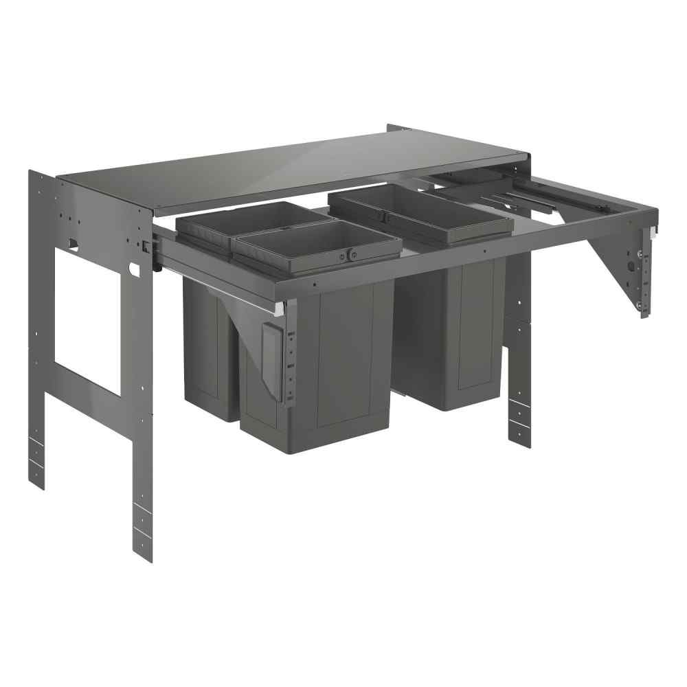 Avfallssorteringssystem 90cm, 2x8+11L Wastesystems